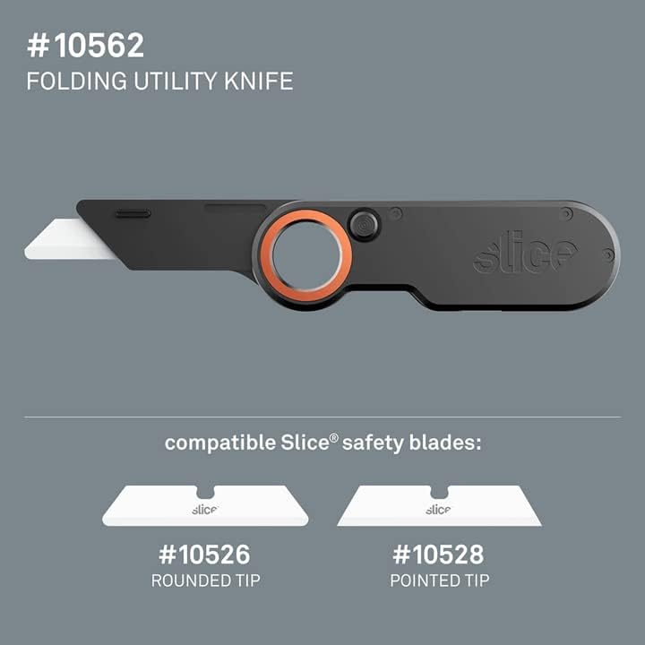 Slice 10562 sklopivi Pomoćni keramički nož, keramička oštrica prilagođena prstima, držač petlje prsta,