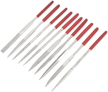 Aexit 10 kom ručno upravljani alati crveno srebrno siva plastična ručka 4mm x 160 mm okrugli