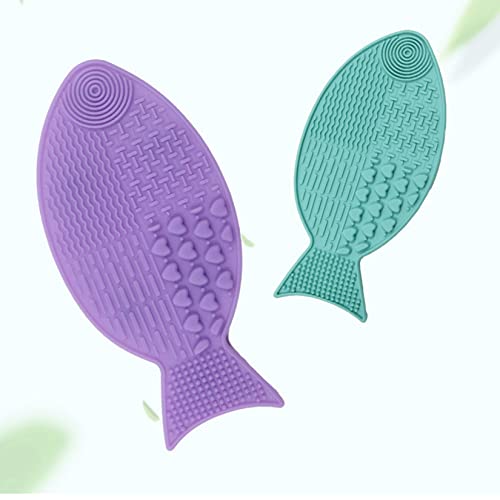 Kozmetičko čišćenje četkica za čišćenje jastuk za ribu-oblik silikonska četkica za četkicu za pranje