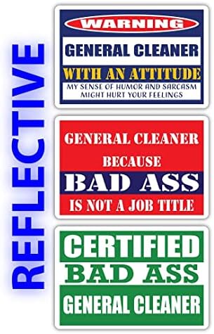 Certificirani Bad Ass General Cleaner sa stavom naljepnice | Smiješna zanimanje posao za karijeru za poklon |