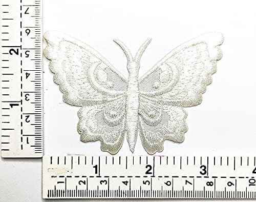 HHO patch bijeli leptir željezo na zakrpama Leptir životinjski crtani aplicirani naljepnice za majicu Jeans