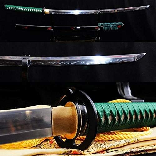 GLW katana Real Hamon Clay Tered T10 Čelični noža Japanski samurajski mač Potpuno Tang Katana