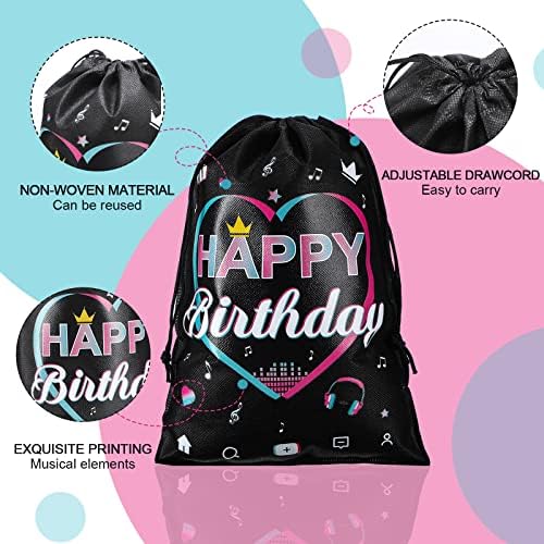 Muzička zabava Favorizirajte torbe za prekršaj platnene torbe Party Gift Goodie Torbe za crtanje tkanine