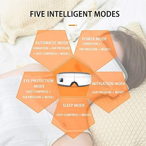 4D Smart Airbag vibrirajući masažer očiju, uređaj za njegu očiju vruće komprimira Bluetooth zamotavanje