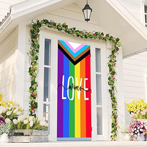 FarmNall Ljubav osvaja poklopac vrata Gay Pride Dekoracija vrata Zidne zid veša HAPPY PRIDE PAYS PHOTOGRAFIJA