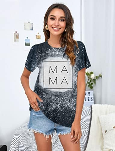 Kravate majice Žene Mom Life Thirts Mama Pismo Ispisano odjeća Ležerne prilike kratkih rukava