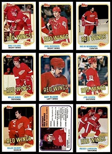 1981-82 TOPPS Detroit Red Wings Team Set 7 - NM - Hokejske kartice u obliku ploča
