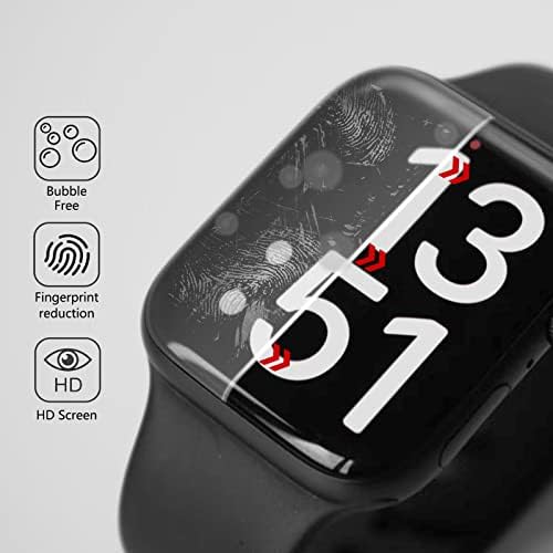 OQOPO 4 Pakov Apple Watch serija 8/7 Zaštitnik zaslona 41mm 3D Potpuna pokrivenost [Jednostavni