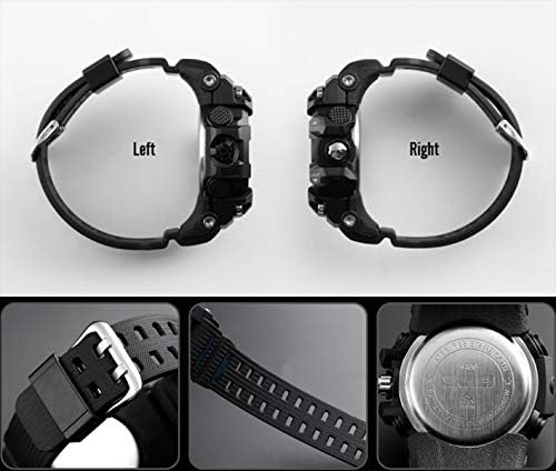 Muški analogni digitalni LED 50m vodootporni vanjski sportski sat vojni multifunkcionalni Casual