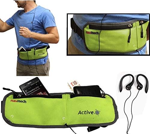 Navitech Green MP3/MP4 trčanje/Jogging vodootporan sportski pojas / pojas kompatibilan sa ASTELL &