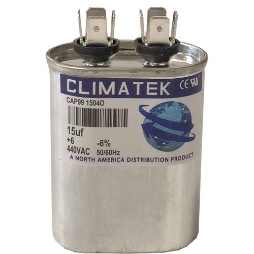 ClimaTek Ovalni kondenzator-odgovara York 024-25900-000 S1-02425900000 | 15 UF MFD 370/440 volt
