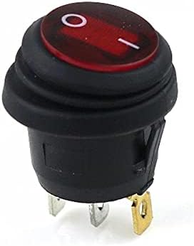 MGTCAR 1kom Kcd1 okrugla vodootporna On-Off 3pin lampa okrugla klackalica 10 a 250VAC 125V lampa sa