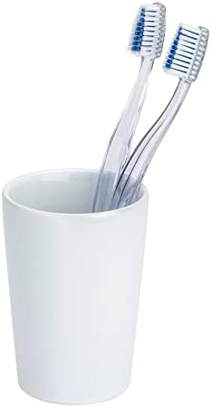 Wenko Gobelet Coni Blanc Céramique - Porte-Brosse à umetlji pour la brosse à Dents et Le Dentifrice,