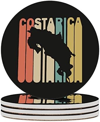 Retro stil Kostarika silueta okrugli keramički podmetači za upijanje vode stol Mat modni podmetači sa plutenom