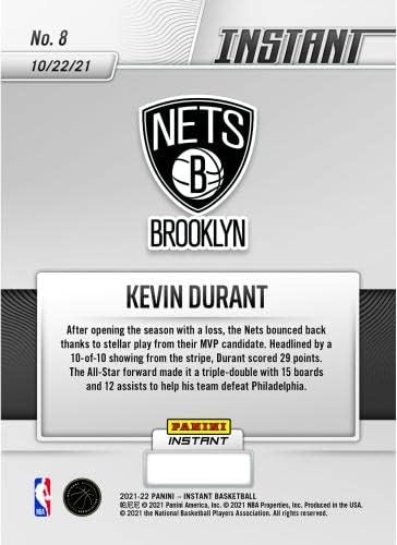 Sports Memorabilia Kevin Durant Brooklyn Nets Fanatics Exclusive Paralel Panini Instant Triple-dvostruka