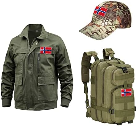 4pcs Norveške norveške zastave, kuka i petlje za zastavu na rukama za pakete za ruke za ruksake