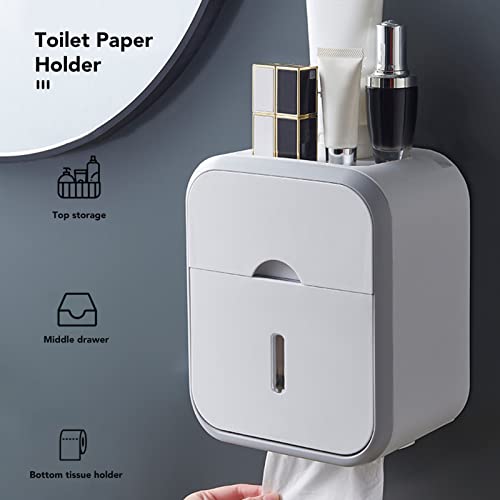 Držač za toaletni papir s ladicom za pohranu, WC je držač za toaletni papir sa skladištem, zidno montirano