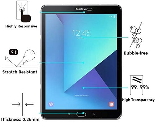 TANTEK [2-paket zaštitnik ekrana za Samsung Galaxy Tab S3 / Galaxy Tab S2 9,7 inča, Film od kaljenog stakla,