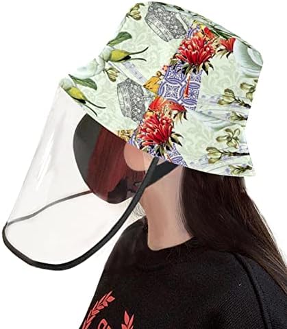 Zaštitni šešir za odrasle sa štitnikom za lice, ribar šešir protiv sunčeve kape, vintage muzičke