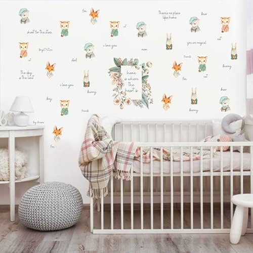 Osjetite kozi naljepnice za uklanjanje zidova - za bebe životinjske naljepnice za dječji dekor sobe, dječji