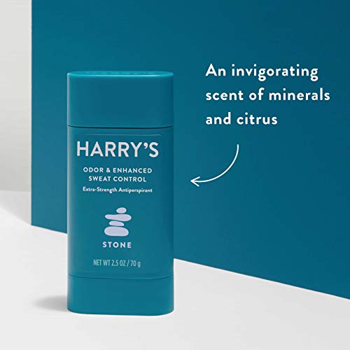 Harryjev dodatak antiperspirant - miris i poboljšana antipersiran za kontrolu znoja za muškarce - kamen