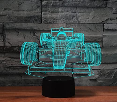SuperiorVZND 3D Noćni lampica automobila Daljinski upravljač Power Touch Tablica Optička iluzijska