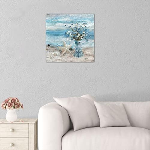 Blizu Nova plava plaža dnevna soba viseća slika u spreju platno slikarstvo jezgro tratinčica