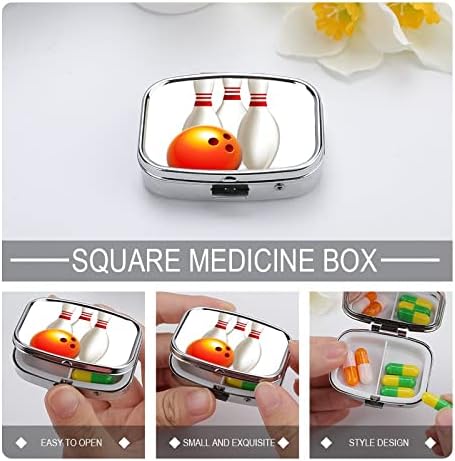 Kvadratna kutija za kuglanje kutija za kuglanje metalna medicinska torbica Organizator za džepnu torbicu