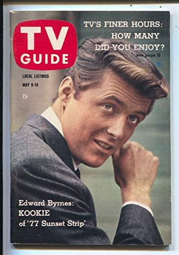 TV vodič 5/9/1959 - 77 Sunset Strip, Edd Kookie Byrnes cover & Priča-Illinois-bez oznake-štand za vijesti kopija-VF
