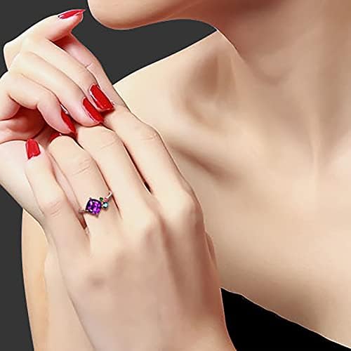 Zaručni prstenovi za žene Modni obojeni dragi kamen za žene za žene Luksuzni slaganje obećavaju prsten nakit