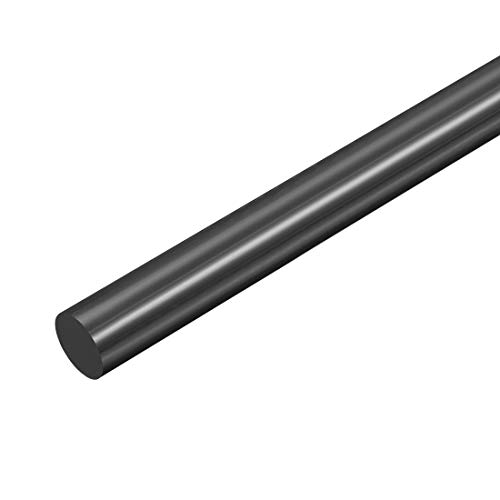 Uxcell Plastična okrugla šipka prečnika 5/8 inča prečnika 20 inča dužine crne Polioksimetilenske šipke inženjering
