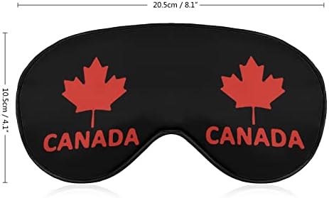 Kanada zastava Maple Smiješno spavanje Maska za oči Soft Biceoffook pokrov za oči s podesivim