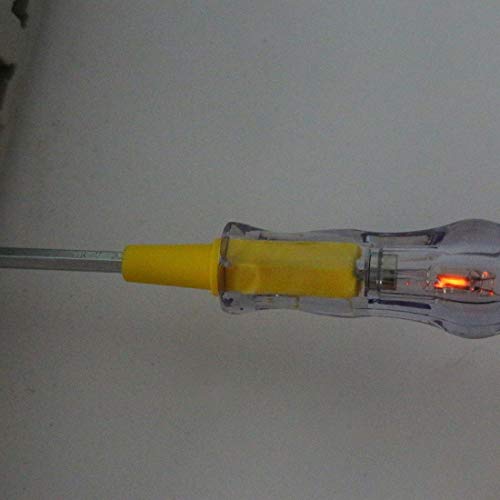 Uxcell Tester za napon AC 100-500V sa 3,5 mm proreznim Phillipsiju 151 mm Dužina za test, čist i žuti