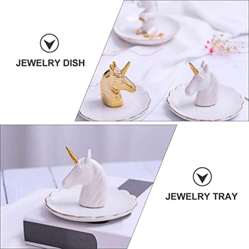 Ushobe nakit posuđa Keramički jelovina: jednorog nakit ukrasna sitnica naušnica ogrlica zaslona ploča plod za