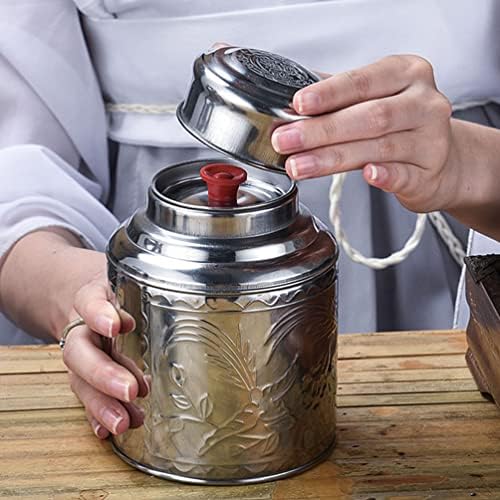 YARDWE nehrđajući čelik čaj Caddy metalni kanister za čaj tegla za skladištenje hrane sa poklopcem za rastresiti