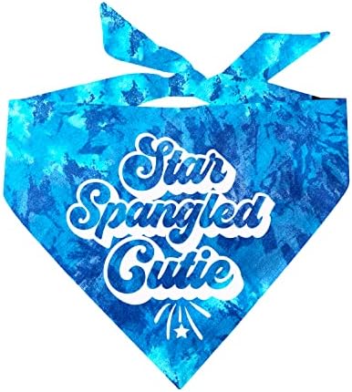 Star Spangled Cutie četvrtog jula Scrunch Tie Dye Triangle pas Bandana