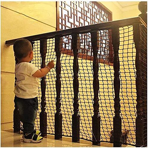 HAPPLiGNLY Crna najlonska užad zaštitna sigurnosna mreža, balkonska zaštitna mreža za djecu igračke kućne