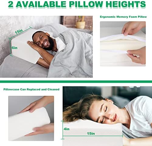 Jastuk za bočne spavače kocke memorijski pjena jastuk, bočni jastuk za spavanje za bol u vratu i ramena,