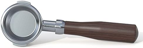 XDENGP 58mm Espresso Portafilter Bez Dna, Portafilter od nerđajućeg čelika sa Filterskom korpom i čvrstom drvenom