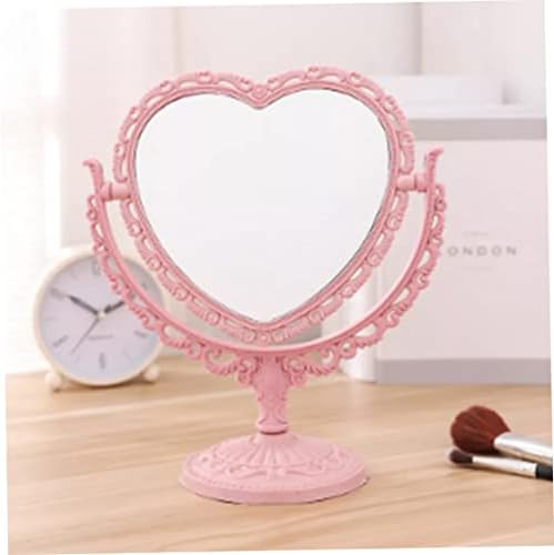 AEIOFU Makeup ogledalo srce ogledalo sto ogledalo stojeće ogledalo u obliku srca ogledalo Šminka ogledalo