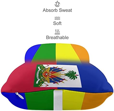 LGBT Pride Haiti Flag Jastuk za izrez automobila od 2 Automobilska glava za glavu za glavu