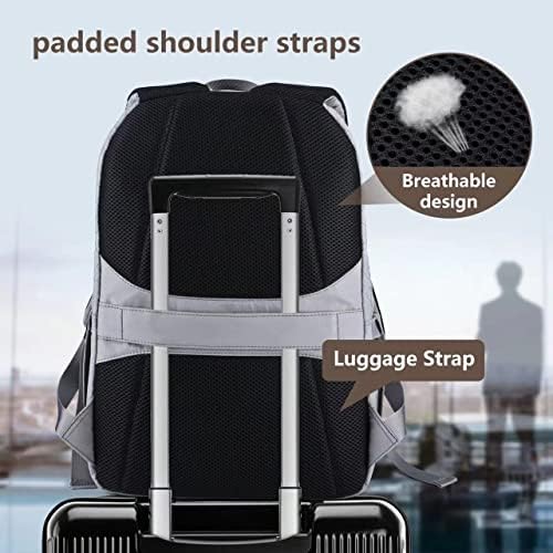 HXLGMD ruksak za prijenos za žene Travel Backpad 17-inčni računalni torbe s školskim torbima s USB rupom za