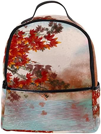 VBFOFBV Lagani casual backpack za prijenosnog računala za muškarce i žene, vintage art jesen javorov