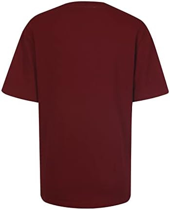 QCEMENI WOMENS Ljetna košulja Trendi grafički slovo tiska na vrhu kratkih rukava okrugla vrata majica