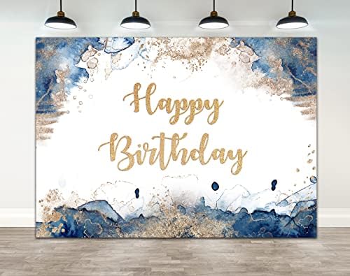Ticuenicoa 7×5ft mramorna plava pozadina za rođendan fluidna pozadina za Sretan rođendan fotografija pozadina