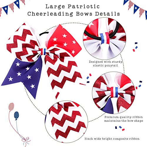 4. jula navijanje lukovi Američki SAD patriotizam tim lukovi 6kom Patriotska Zastava navijačice mašne