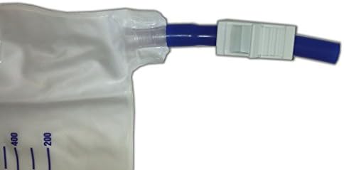 3 kom Jednokratna urina mokraćna odvodnjačka vrećica 2000 CC W / AntireFlux ventil NOVO ...
