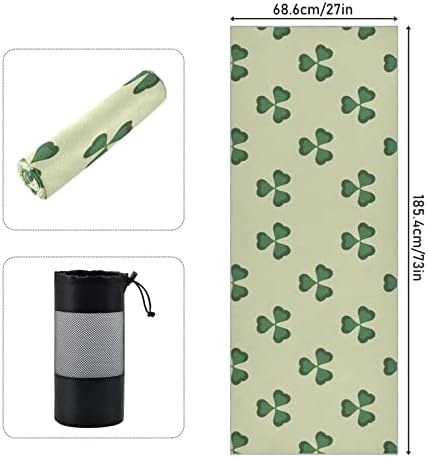 Pokrivač sa cestenjskim joga zelenim-deloverom-Lucky Yoga ručnik Yoga Mat ručnik