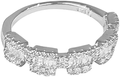 Žene Promise Ring Modni vjenčani prstenovi za žene šuplji simulirani dijamantni prsten geometrijski oblik