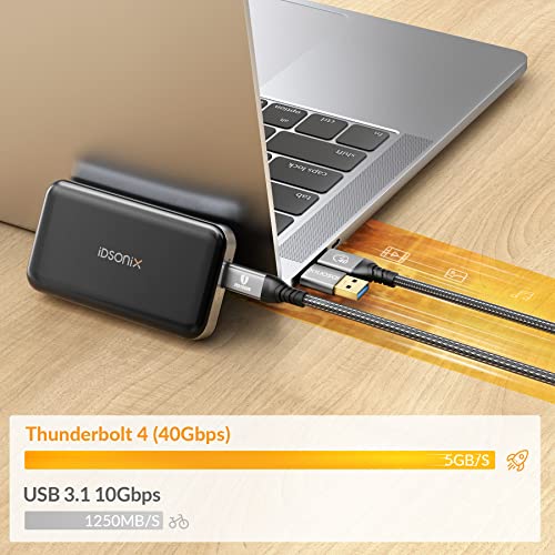 za Thunderbolt 4 kabel [USB-IF certifikat] Kabl 2-IN-1 USB 4.0 [3.3ft] sa prenosom podataka od 40Gbps, 8k @